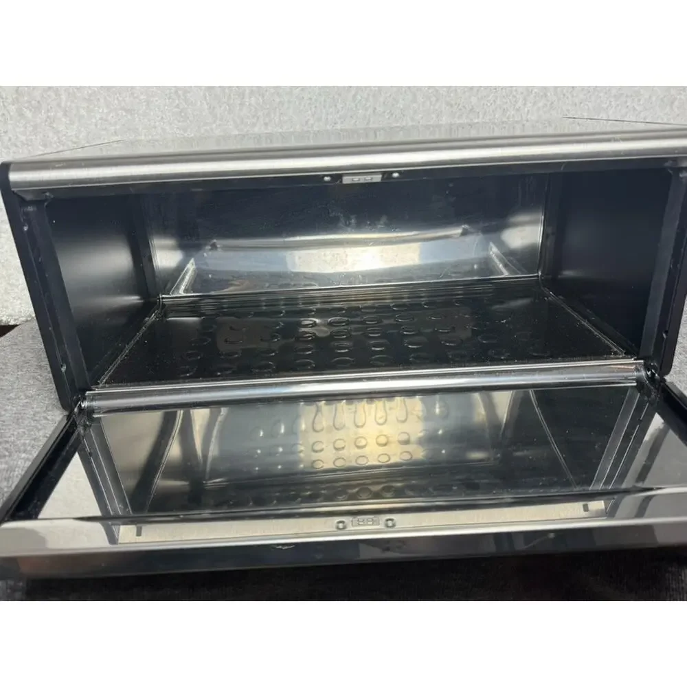 Brabantia Fall Front Bread Box Large Metal Front Opening 18